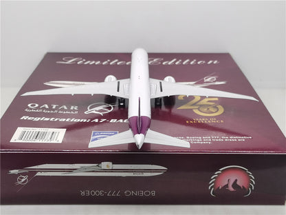 1:400 Phoenix QATAR BOEING B777-300ER Airplane Diecast Aircraft Plane Model