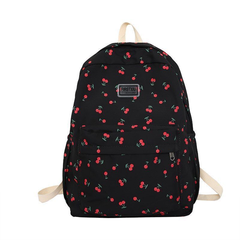 Floral Print Traveling Backpack School Laptop Bag College Purse 31*11*41 CM Pink