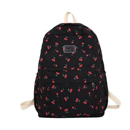 Floral Print Traveling Backpack School Laptop Bag College Purse 31*11*41 CM Pink