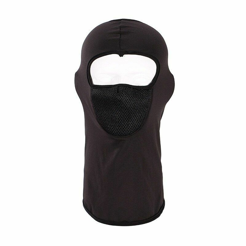 Full Face Cover Balaclava Hat Tactical Winter Cycling Scarf Warm Face Mask Black
