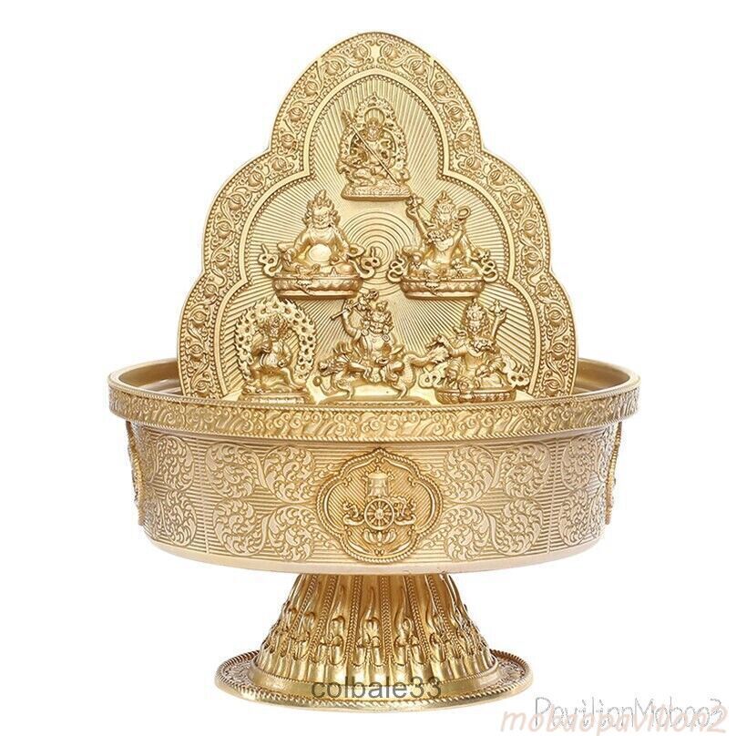 16.5cm 6.5" copper six Jambhalas statue Jambhala Kubera Water god of Wealth