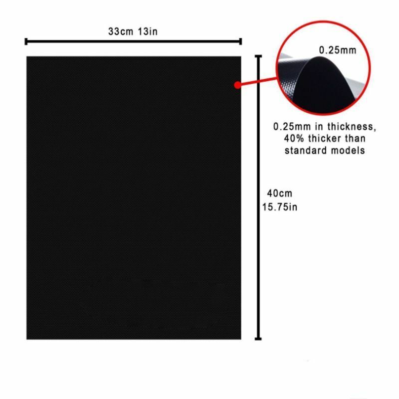 Barbecue Mat 40x60 0.25mm Grill Oven Set Non-stick Baking Gas Charcoal Electric