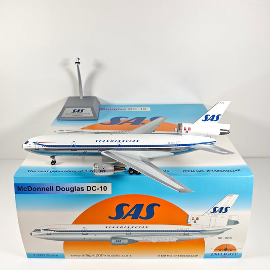 1:200 InFlight United DC-10 SE-DFD Passenger Airplane Diecast Plane Model