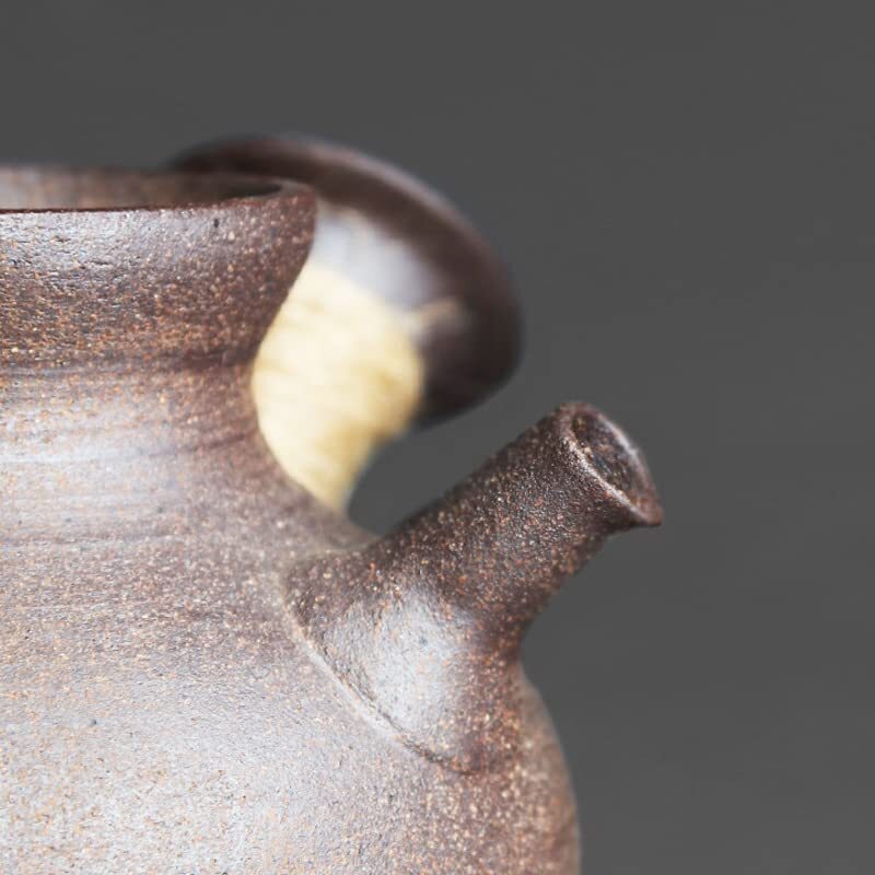 4.33"IN Rock Mine Clay Side Handle Tea Cup Handmade Pottery Kung Fu Tea Pot