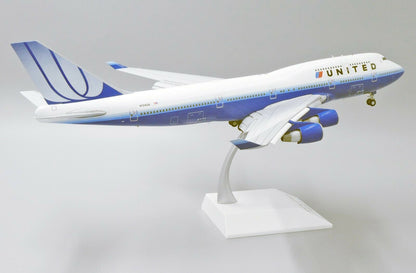1:200 JC Wings United Airlines BOEING B747-400 Flap Down Airplane Diecast Model