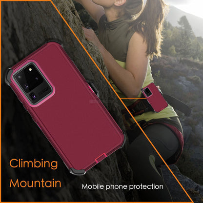 For Samsung Galaxy S20 Ultra/+/FE Hybrid Rugged Case Cover + Holster Belt Clip
