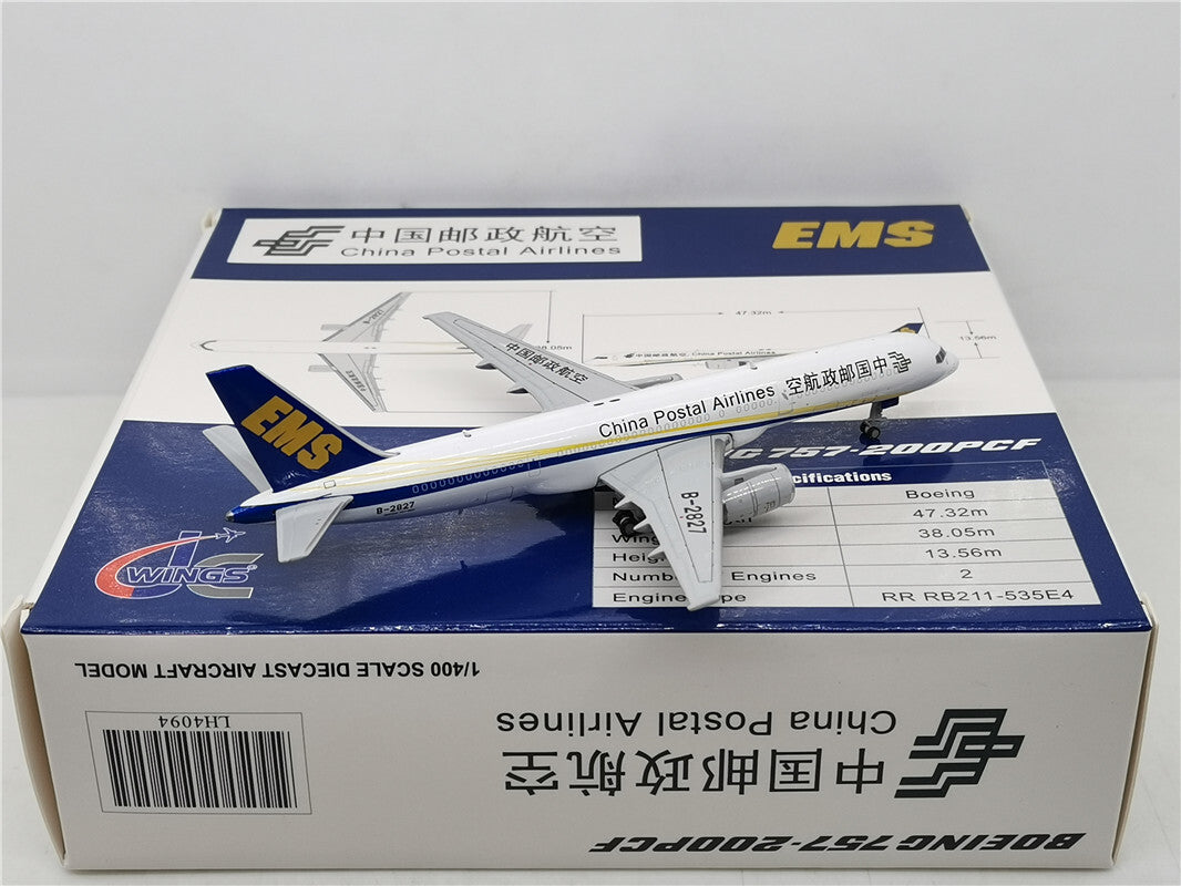 1:400 JC Wings China Postal Airlines B757-200 Airplane Diecast Aircraft Model
