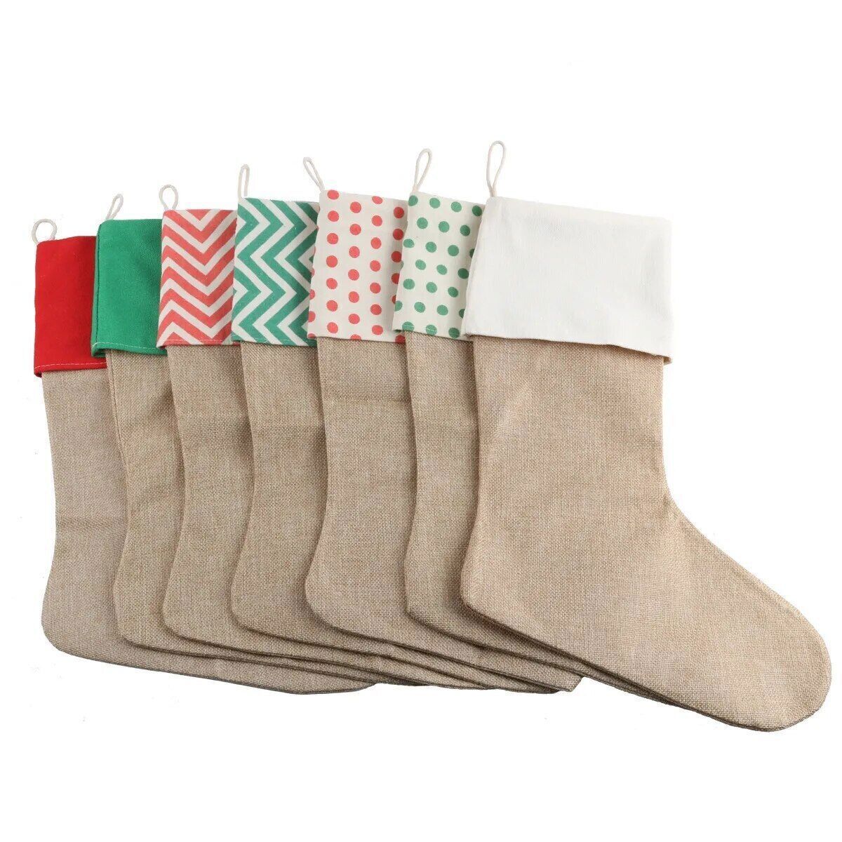 Christmas Stocking Gift Bags Jute Gift Bags Home Party Socks Xmas Christmas Home