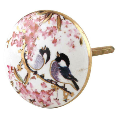 Set of 10 Birds Ceramic Drawer Cabinet Knobs Wardrobe Pulls