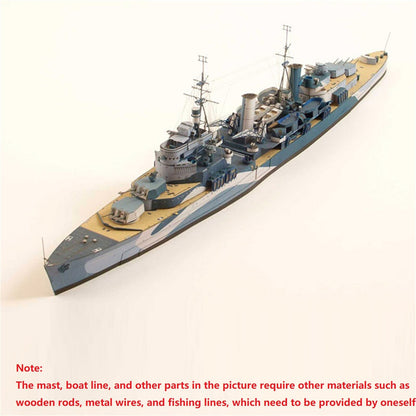 1:400 British Belfast Light Cruiser Set Battleship Paper Model DIY Puzzle Kits