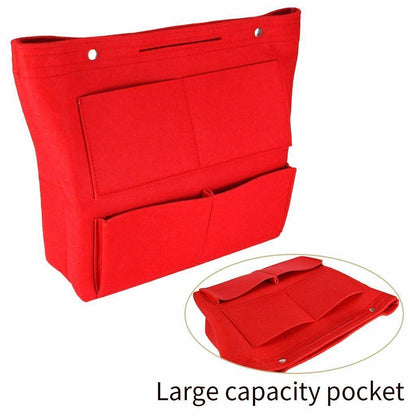 Multi-Pocket Tall Long Insert Bag Felt Purse Handbag Bag Liner Tote Organizer US