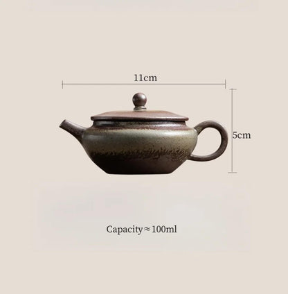 Teapot Retro Ceramic 100ML 3.3oz Brewing Tea Pot Kung Fu Tea Set Filter Teapot