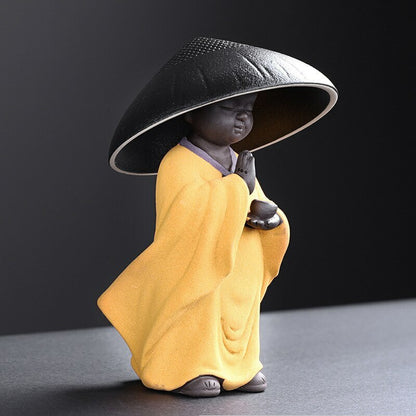 Purple Clay Creative Little Monk Tea Strainer Tea Leaking Home Kung Fu Tea Set