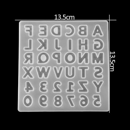 Letters Crystal Epoxy Resin Mold Hand Craft DIY Jewelry Making Accessories Tools