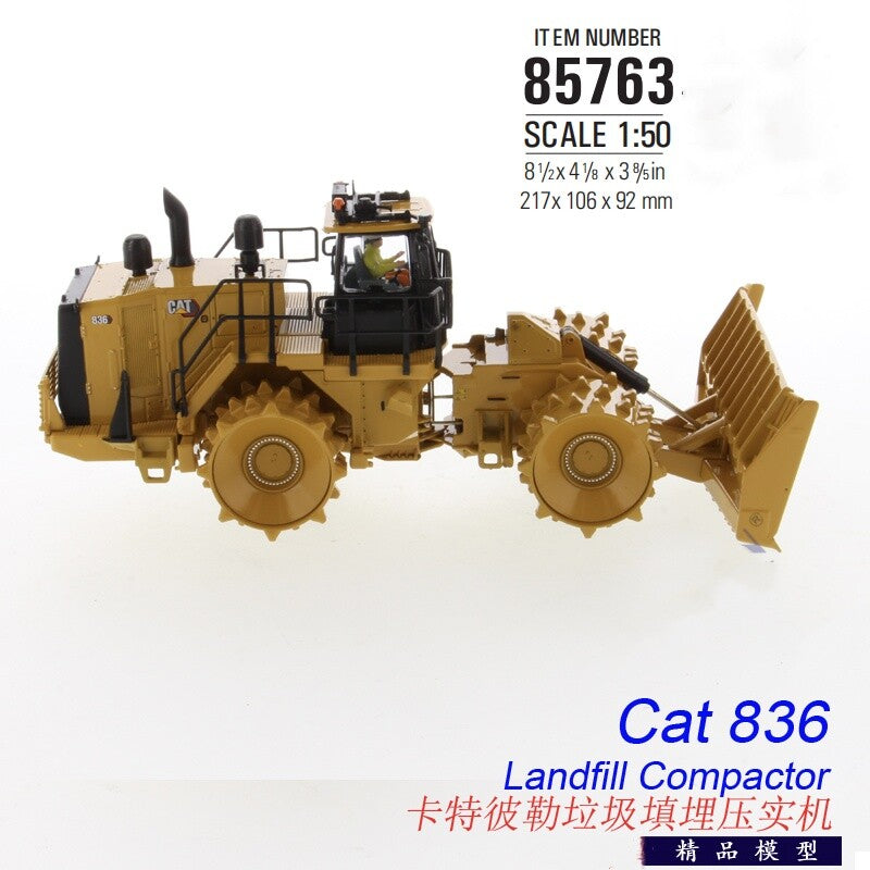 1:50 DM 836 LANDFILL COMPACTOR Construction Machine Equipment Diecast Model