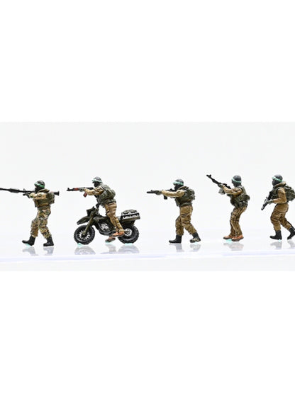 1/72 6Pcs Middle East Elite Squad Soldier 6-Person Team Soldier Model