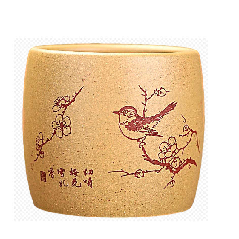 Marked Teacup Real Yixing Zisha Duan Clay Master Cup Animal Bird Carved Handmade