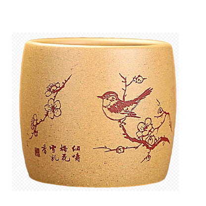 Marked Teacup Real Yixing Zisha Duan Clay Master Cup Animal Bird Carved Handmade