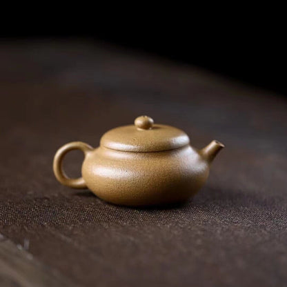 150cc Yixing Zisha Purple Clay JiangpoNi Handmade Bianyu Teapot