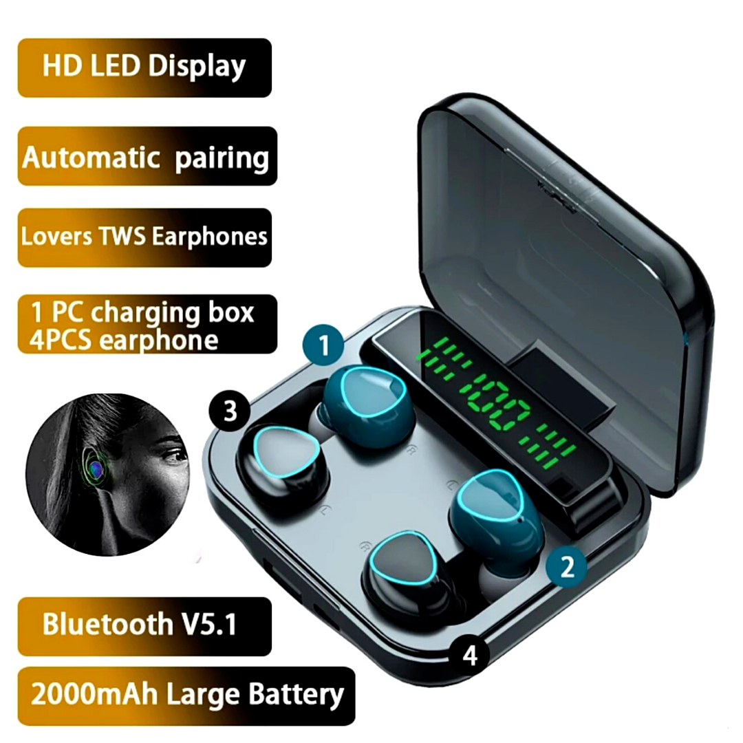 Couple Headphones Bluetooth Earbuds Wireless Earphone WaterProof For Any Phone