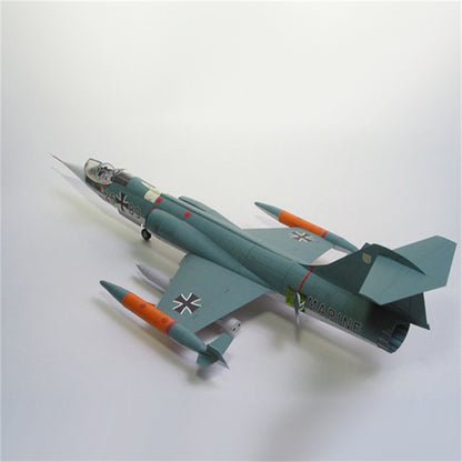 DIY 1/33 US F-104G Starfighter Paper Plane Military Puzzle Set Aircraft Model