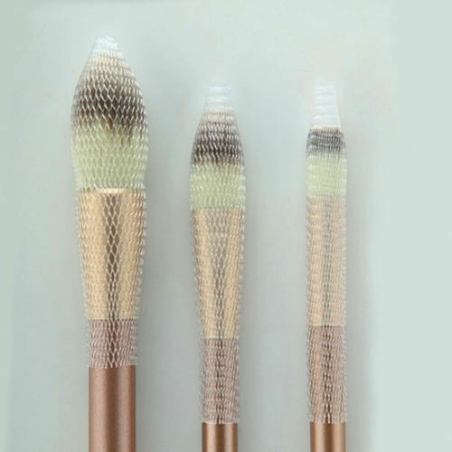 50* White Makeup Brush Mesh Cover Cosmetic Brush Protector Net Sleeve Guards G