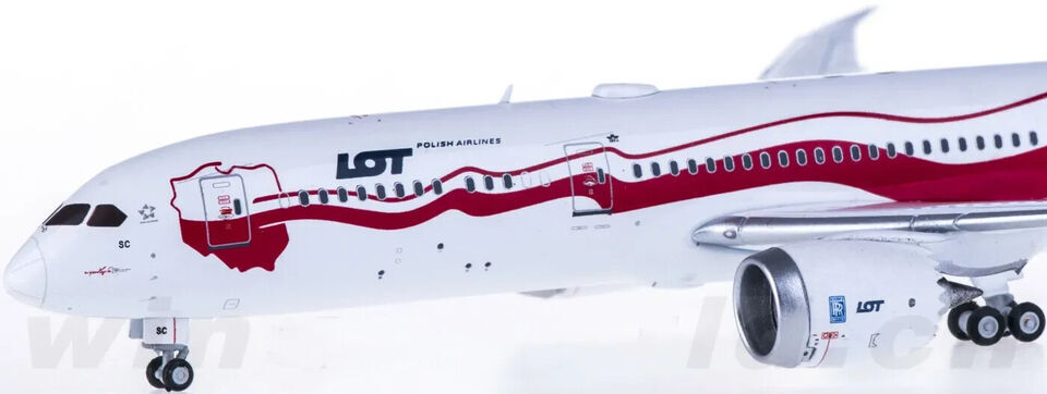 1:400 JC Wings LOT POLISH AIRLINES BOEING 787-9 Passenger Airplane Diecast Model