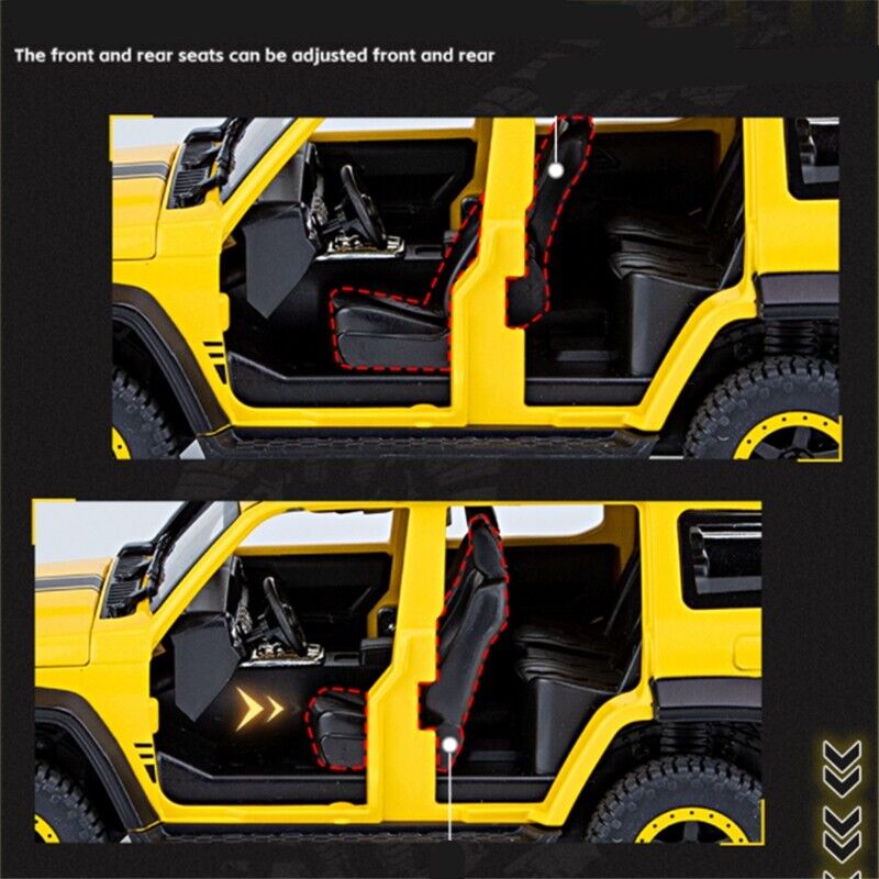1:24 Diecast Model Car Tank 300 Jeeps Toy Off-road Vehicle Collection Kids Gift