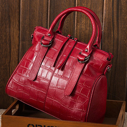 100% Genuine Leather Women's Crocodile Handbags Evening Party Bag Satchel Tote