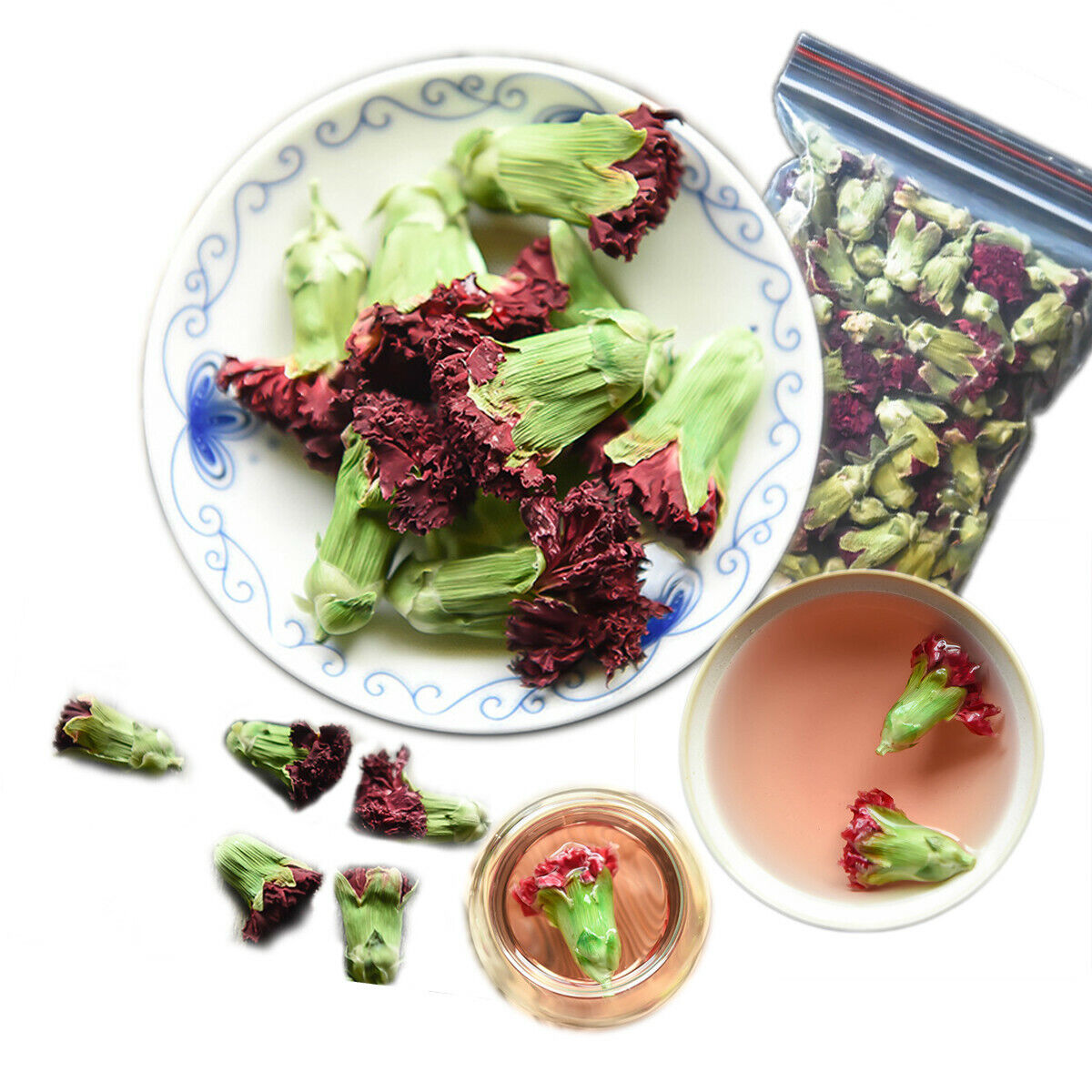 Carnation Flowers Dry Carnation Herbal Flowers Premium Yunnan Camellia Tea