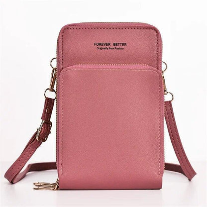Women Touch Screen RFID Crossbody Cell Phone Bag Wallet Pouch Shoulder Purse