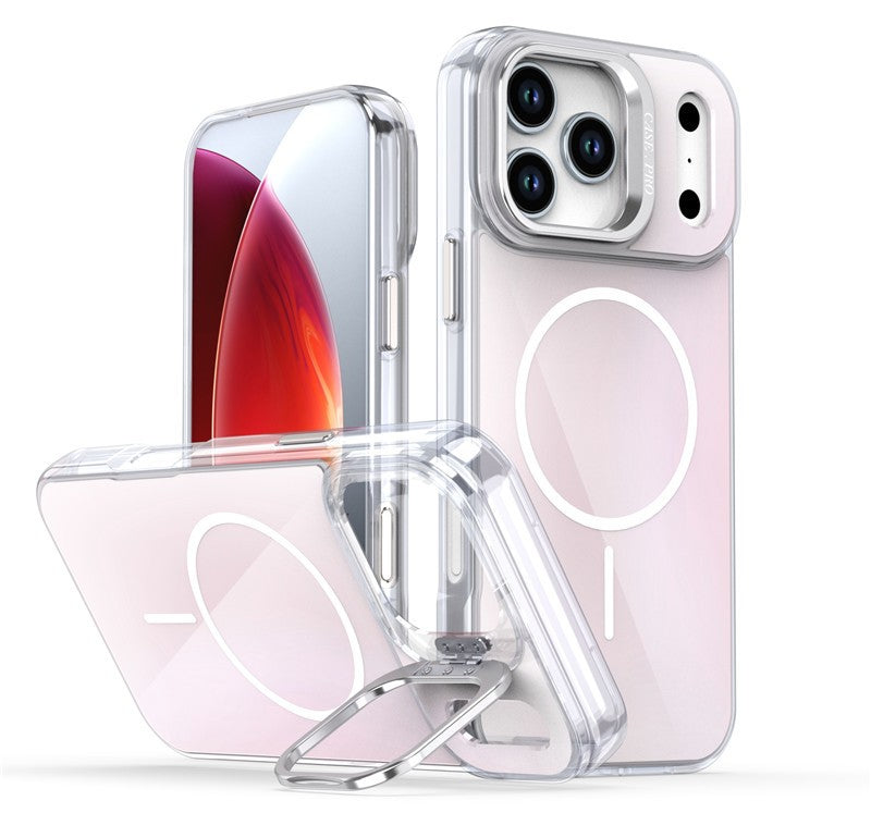 Magnetic Phone Case with Color-Changing Camera Bracket for iPhone 17 Pro Max/16