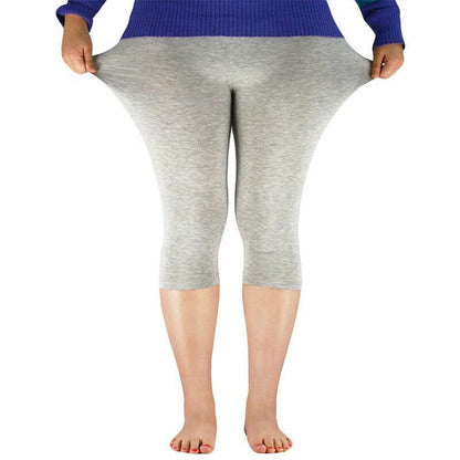 Women Leggings Plus Size Elastic Waist Casual Bamboo Fiber Stretch Pants Workout
