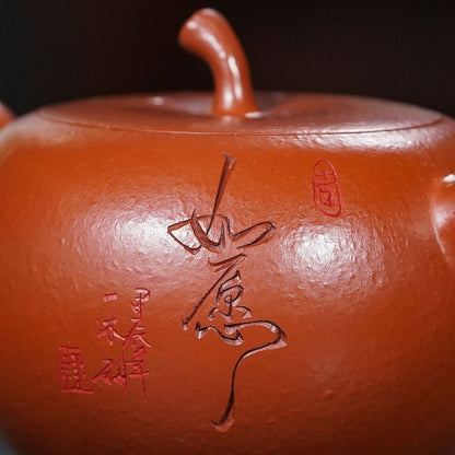 Handmade Carve Real Yixing Zisha Zhu Clay Tea Pot Original Ore Kungfu Master Pot