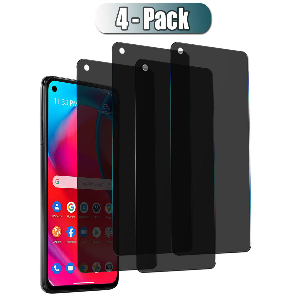 For Moto G Stylus 5G (2021) Privacy Tempered Glass Anti-Spy Screen Protector