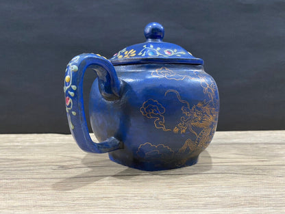 Chinese Yixing Zisha Clay Handmade Exquisite Teapot（六方全彩 底款：玉成窖）