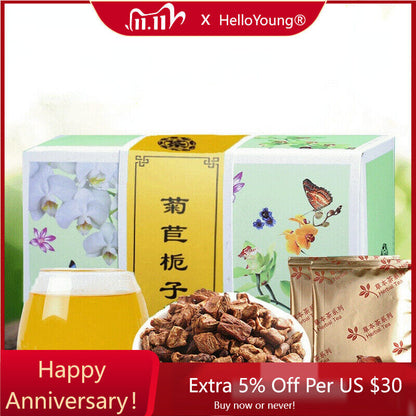 Chinese Chicory and Gardenia Tea Healthy Herbal Tea Jujuzhizibaihe 3g * 20 Bags -