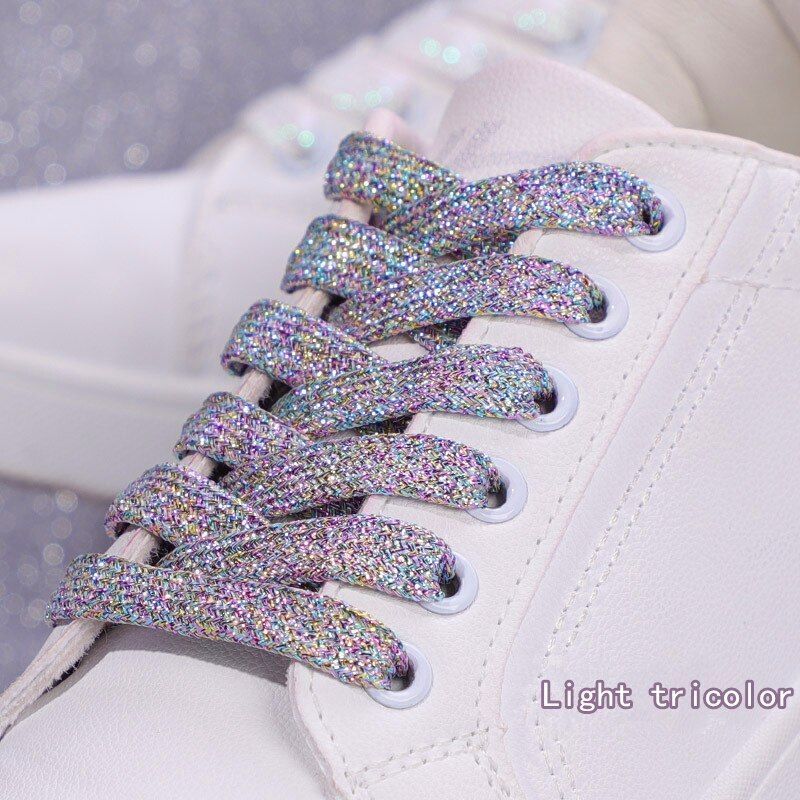 Shoelaces Colorful Sparkling Flat Athletic Sneakers Shoes Boot Strings 100-160cm