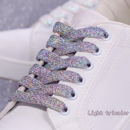 Shoelaces Colorful Sparkling Flat Athletic Sneakers Shoes Boot Strings 100-160cm