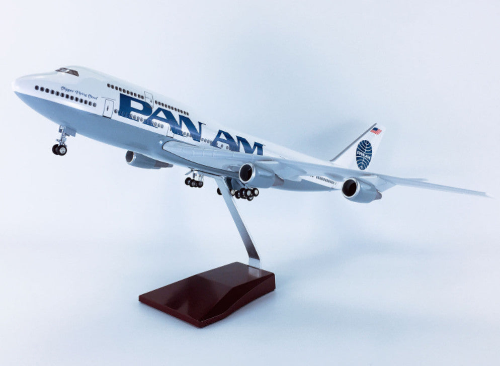1:150 47CM PAN AM BOEING 747-400 Airplane Landing Gear Resin Aircraft Model