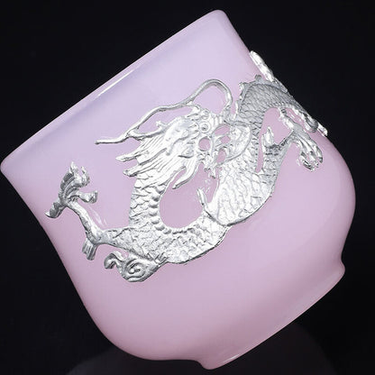 1pc 80ml Chinese Tea Cup Porcelain Tea Cup for Lady Pink Glaze Personal Cup