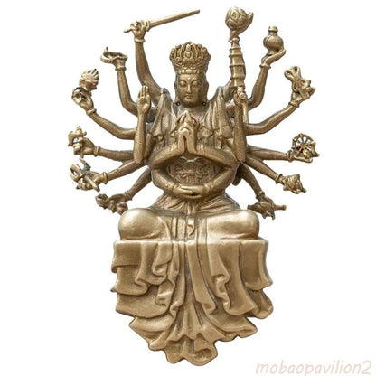 Bronze Bodhisattva Sculpture Statues Buddha Mother with Small Buddha Collection