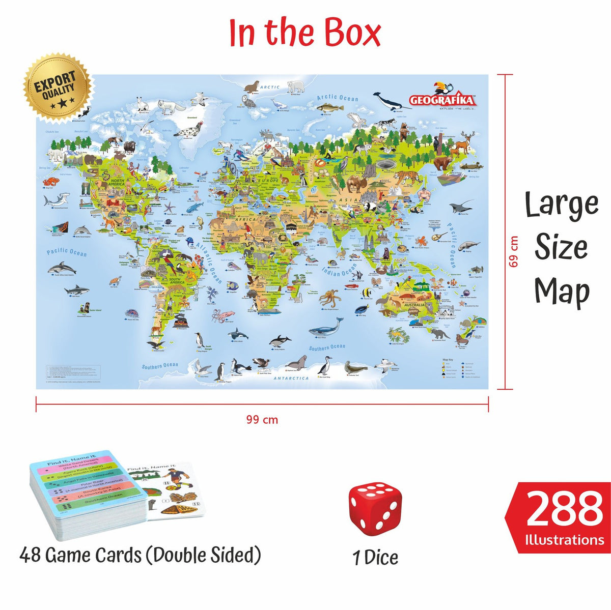 Geografika -WorldMap based board game -SciencePurchase