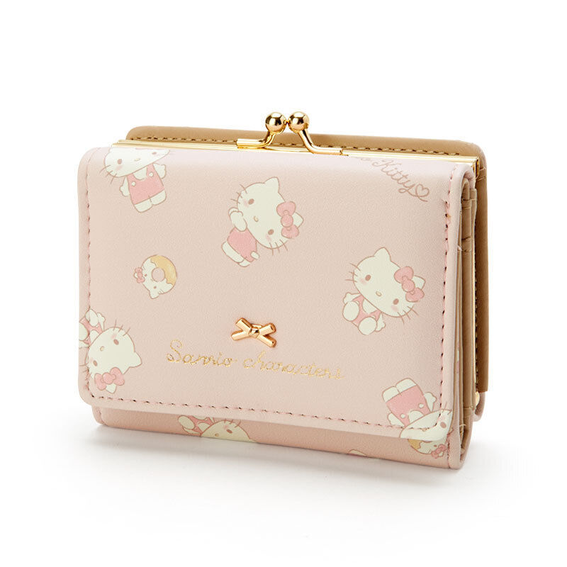 NEW Women's Leisure Wallet Kuromi Pudding Dog Zipper Buckle Bag Leather Clip