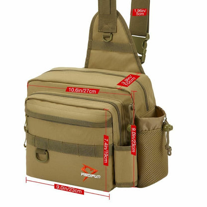 Fishing Bag Multifunctional Tackle Nylon Outdoor Water-resistant Sling Reel Lure