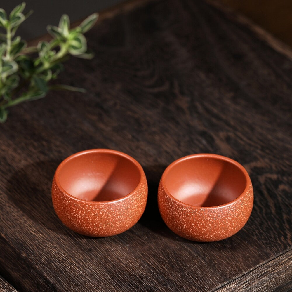 2pcs/lot Handmade Tea Cup Chinese Kungfu Tea Cup Real Yixing Zisha Purple Clay