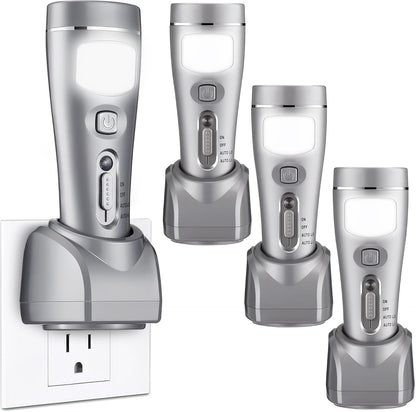 3 Pack Rechargeable Emergency Lights for Home Power Failure Rechargeable Plug in