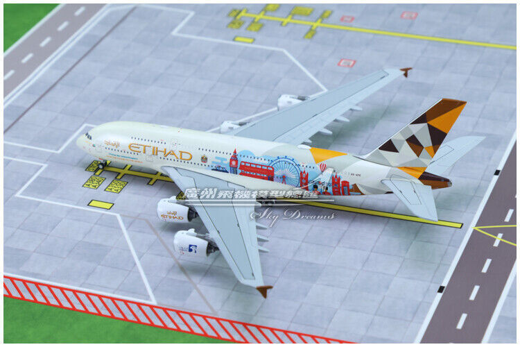 1:400 JC Wings ETIHAD AIRBUS A380 Passenger Airplane Diecast Aircraft Model
