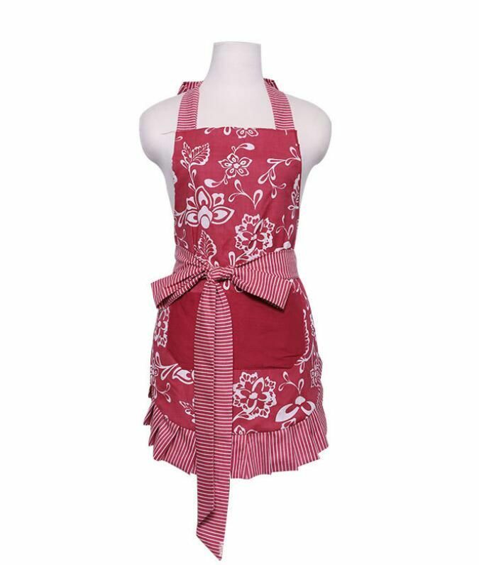 Women Retro Aprons 70x70cm Cotton Plus Size Vintage Cooking Kitchen Cleaning Bib