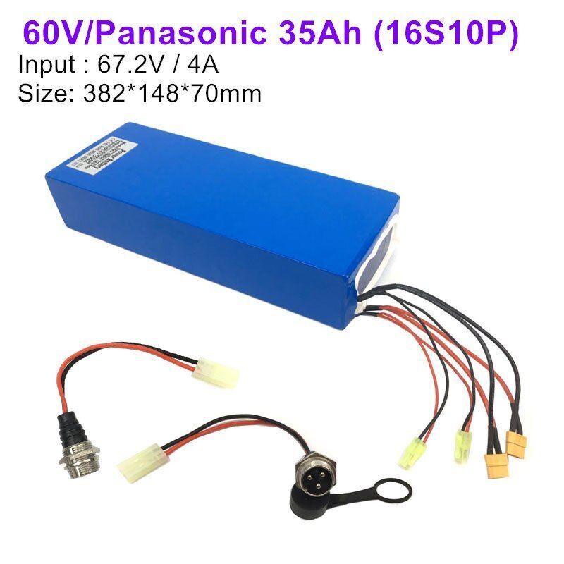 Electric Scooter Lithium Battery Pack 2 - Charging Ports Fast Charging 67.2V/60V